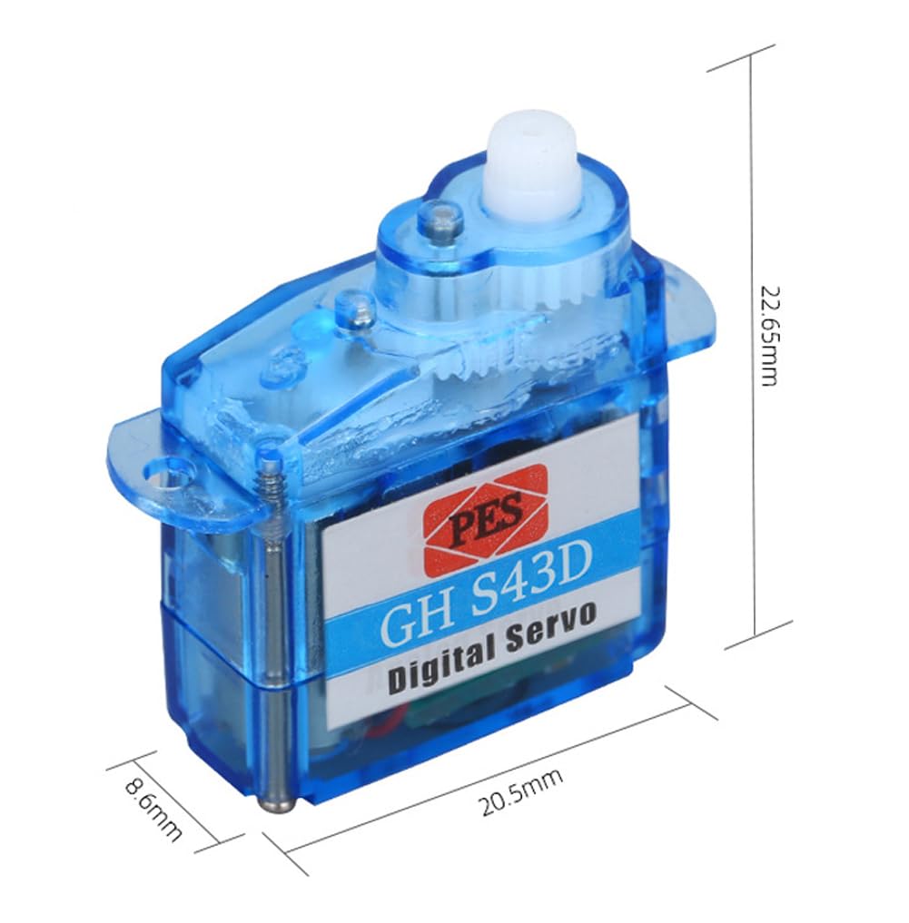 SazkJere 4Pcs 4.3g Micro Coreless Servo GH-S43D Digital Servo Mini Super Light 3.6V-4.8V for Remote Control Aircraft DIY RC Airplane