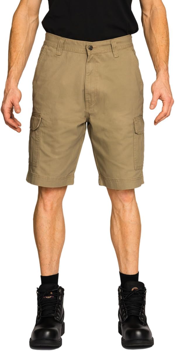 Full Blue Big Men's Cargo Shorts with Expandable Waist