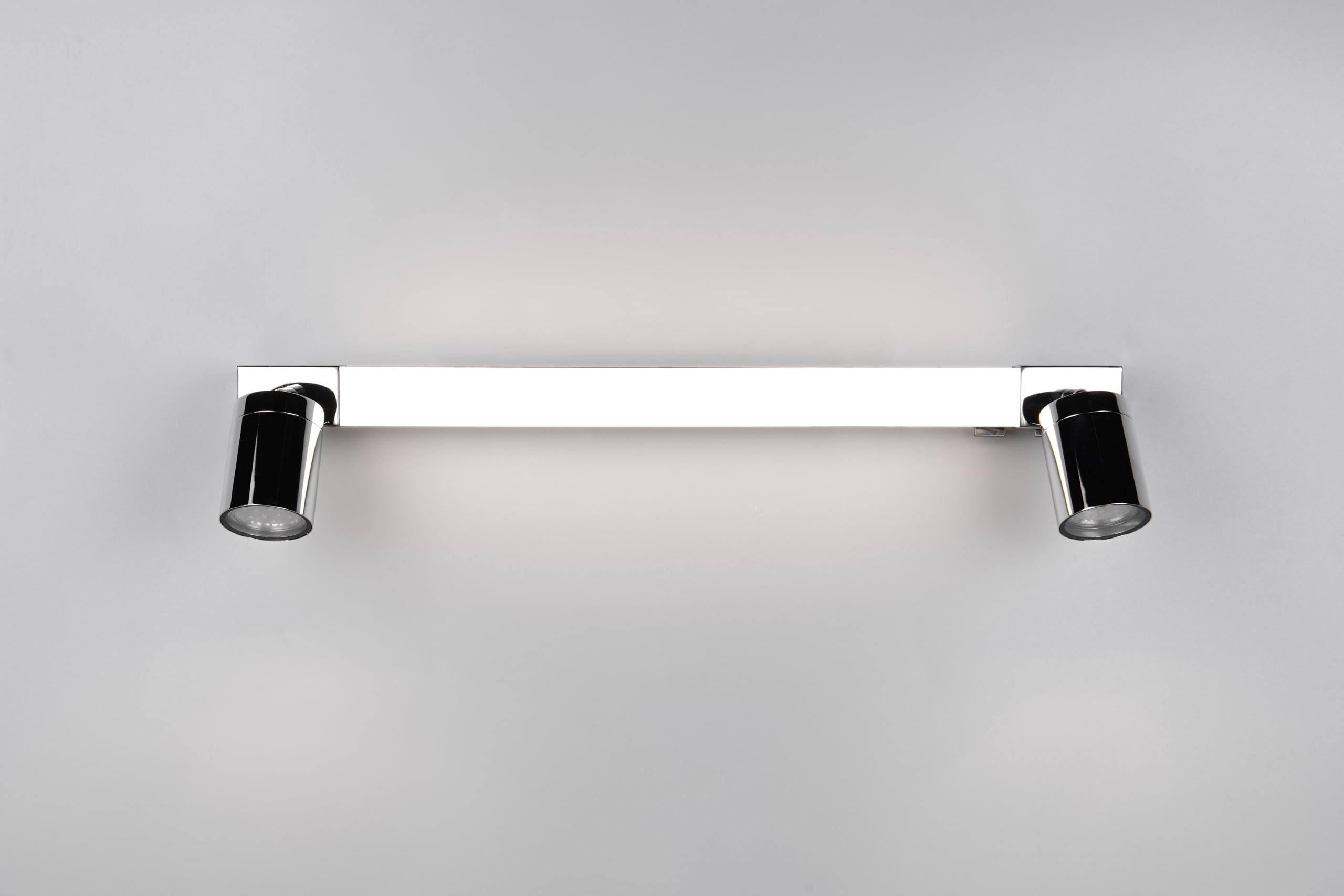 Trio Leuchten Aplique de baño LED ENRICO 281470306, metal cromado, 6,5 vatios LED, excl. 2x GU10, color de luz ajustable