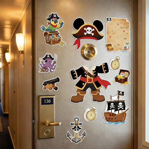 Decoraciones magnéticas de puerta crucero pirata 14 pcs miniatura 3