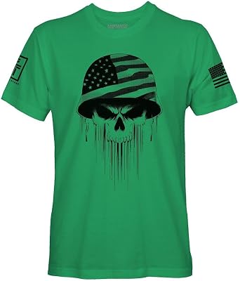 USA Soldier Skull Mens Patriotic T-Shirt