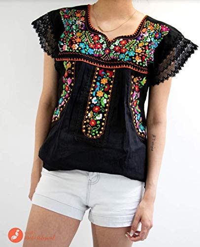 Aletilla Hand Embroidered Mexican Blouse