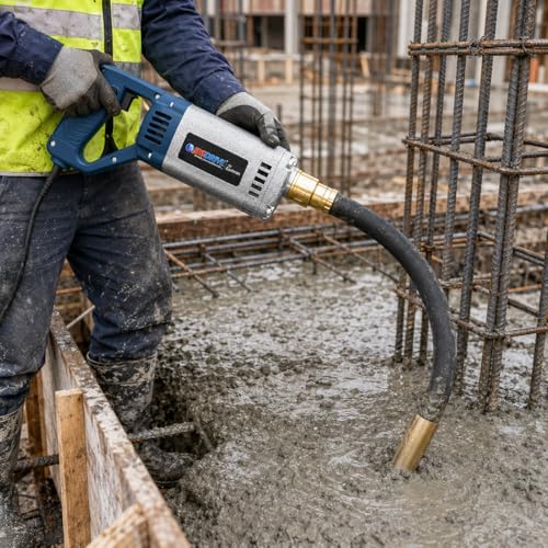 Image of Eastman 1100W Concrete Vibrator | 4000 RPM | 230 Hz | 220-240V | 2.4 kg | Includes 1.5m Rod | For Construction & Civil Work | EEV-1.5