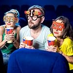 Pajean 32 Pcs Movie Night Party Decorations Eyeglasses Movie Theater Black Red Gold Paper Glasses Frame Film Props Photo Booth for Theater Themed Carpet Birthday Party Favors Supplies - Image 5