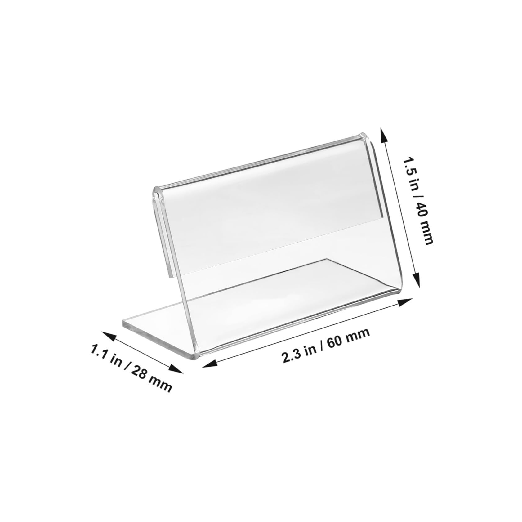 ULTECHNOVO 192piezas Soporte De Carteles Transparente Shape De Titulares De Tarjetas para Exhibición Mesas para Nombres Precios y Números De Mesa Oficinas y Tiendas