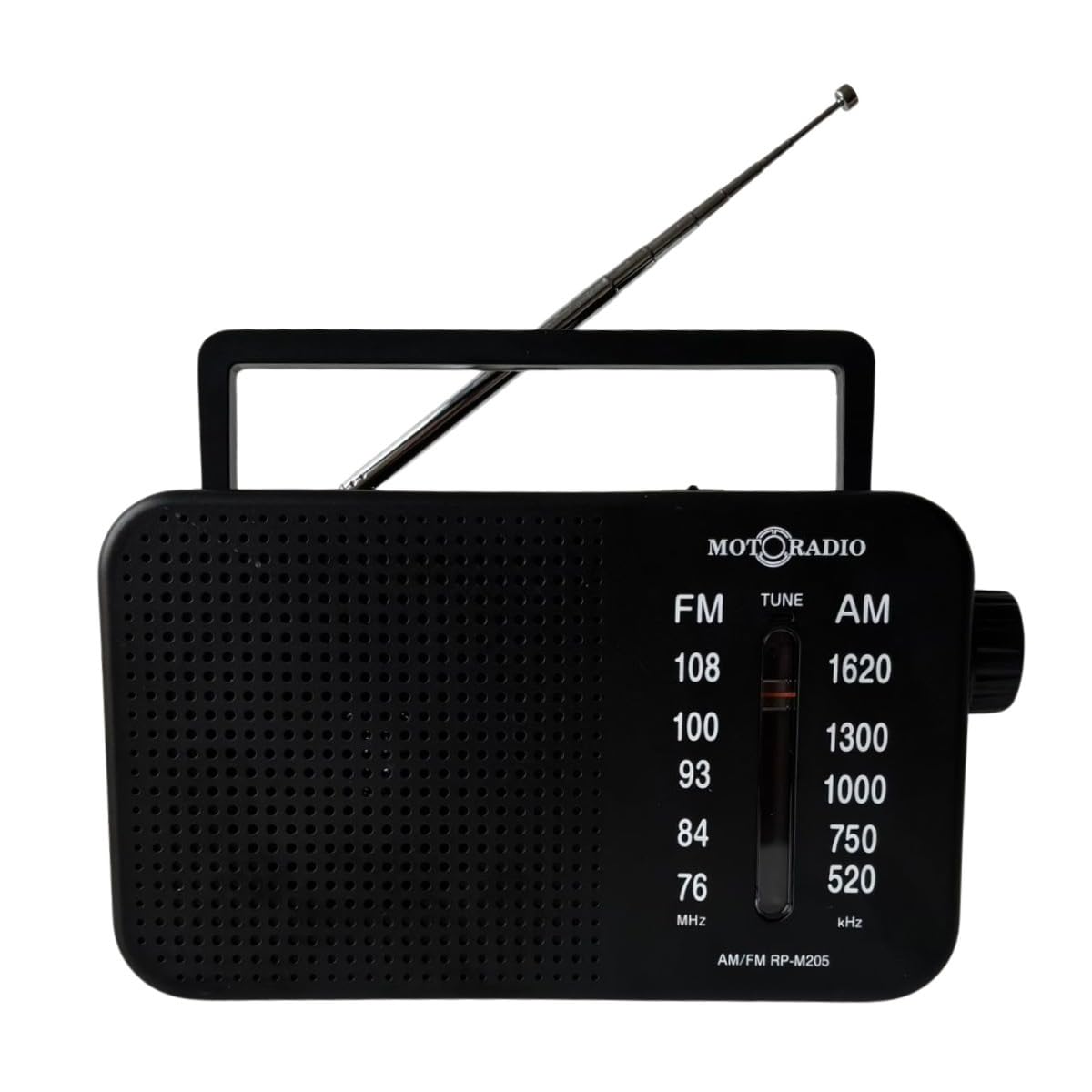 Motoradio RP-M205 Rádio Portátil AM/FM de Mesa Preto 220V | Antena Telescópica, Funciona