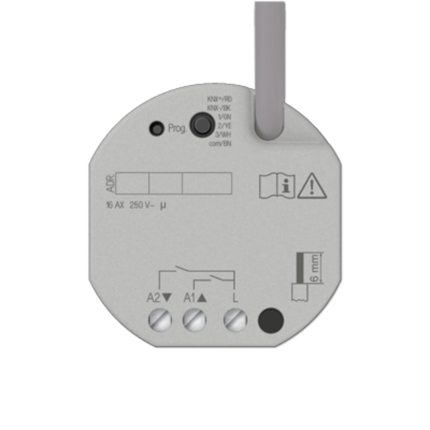 Actuador KNX 2/1 canal JUNG 230021SU para iluminación de salones