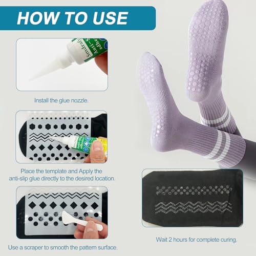 Smdrafy Sock Stop, Socken Stopper Flüssigkeit, Sockenstopp, Stopper für Socken,Sockenstopper für wollsocken, Teppiche, Badezimmermatten,Transparent,50ml