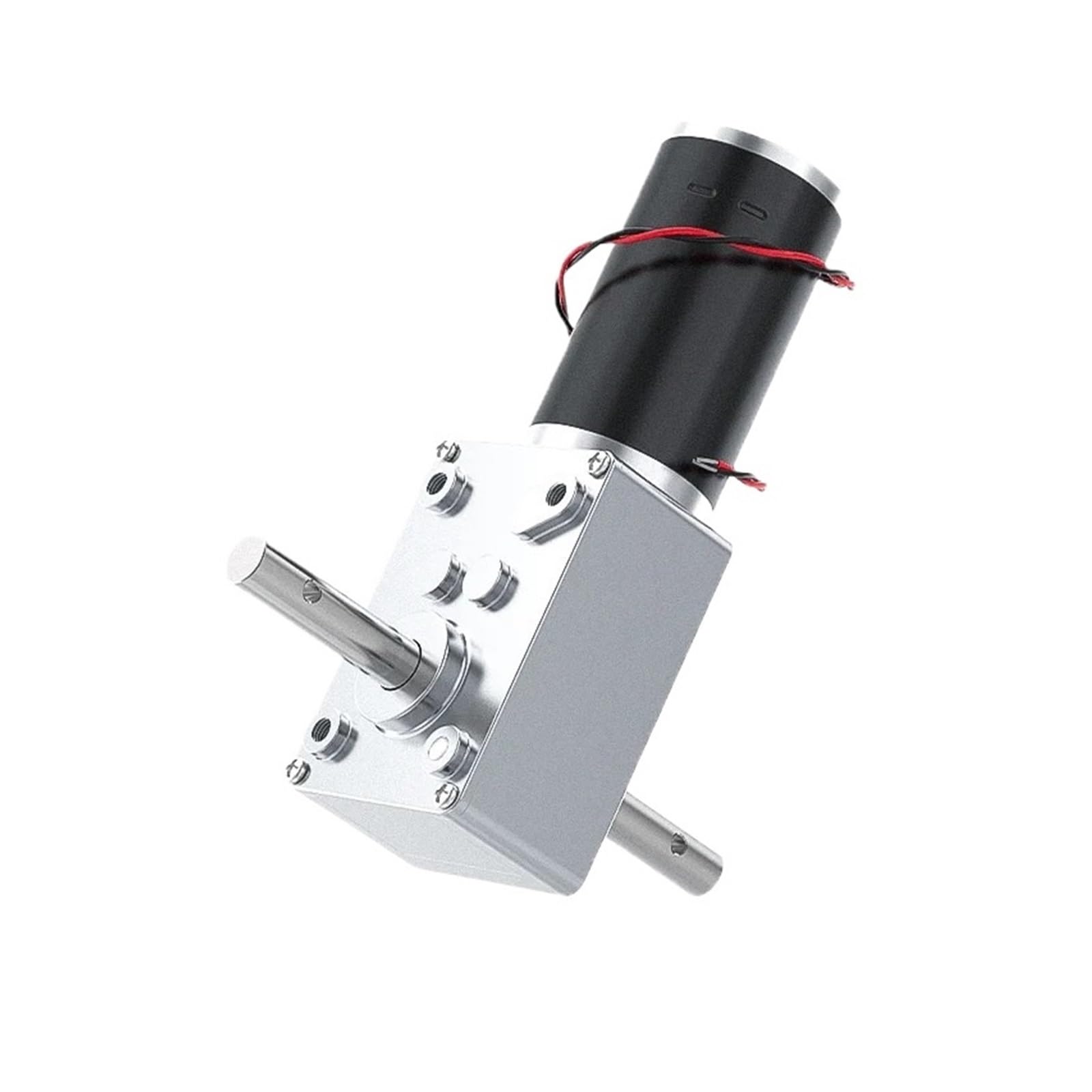 GNQUKEBWH 12V Dual Shaft DC Motor Worm Gear High Torque 70KG.CM 24V D Axis Reducer Reversible(12V 27RPM)