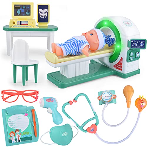 ZornRC Doctor Kit for Kids, Kids Doctor Kit with Toy Stethoscope and Medical Tools, Pretend Play Doctor Set for Kids Doctor Gifts Educational Medical Doctor Toys for Kids Role Play