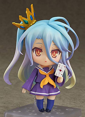 Lupovin Anime Action Figure Statue #653 No Game No Life Shiro Cartoon Version Ornaments Anime Figures 10cm Cute Figurine PVC Model Toys Collectible Anime Home Decor Gift