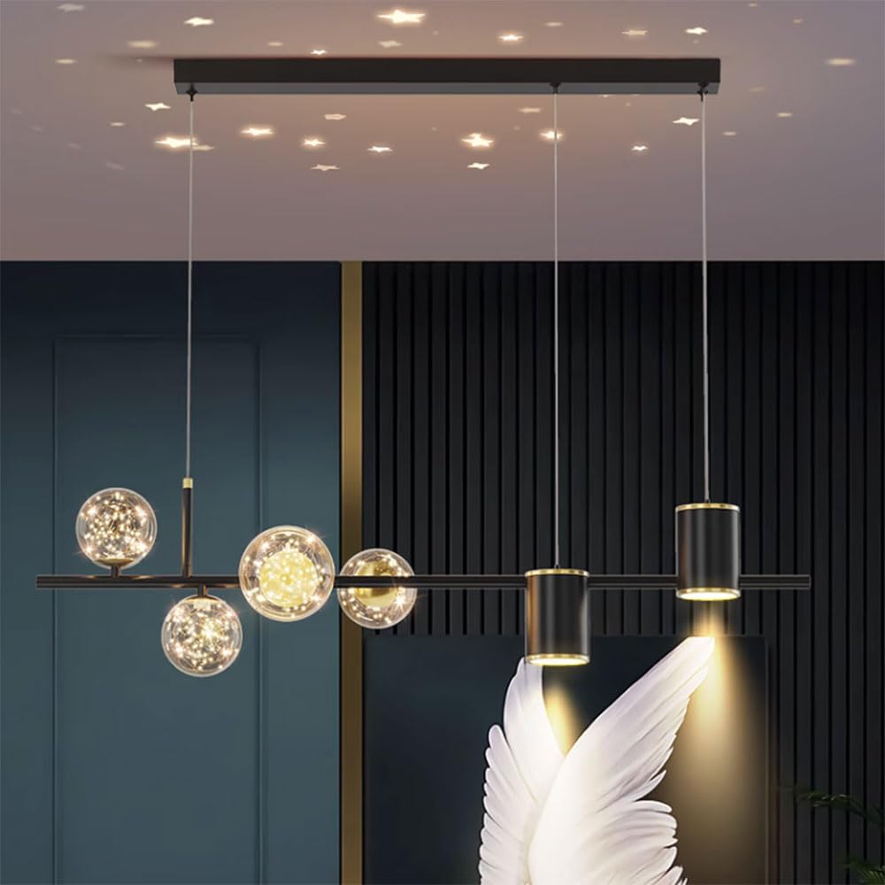 KXEcoLife Ceiling Pendant Light Fixture Multi-light Spherical Chandelier Nordic Lighting LED Decor Modern Luxurious for Restaurant Bar Clubho