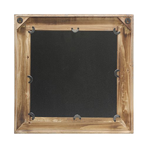 Stonebriar Square Wooden Mirror With Nautical Rope Detail, Beachside Home Décor For Kitchen, Living Room, Bathroom, And Hallway #TOP3