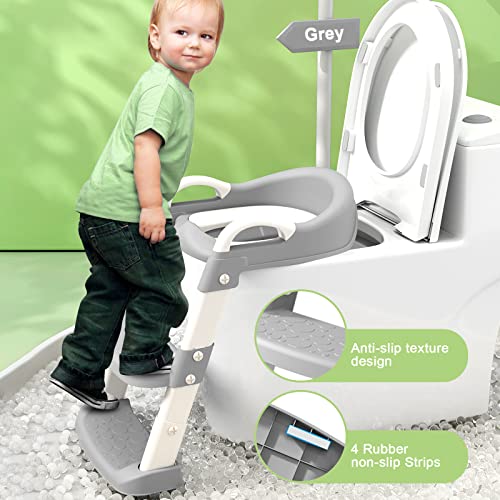 Bbfancy Potty Chair, Potty Training Toilet Seat With Step Stool Ladder For Kids And Toddler Boys Girls - Kids Potty Training Soft Padded Seat (Grey) #TOP5