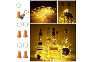 Solar Powered Wine Bottle Lights with Cork, 20 LED Waterproof Wine Bottle Lights