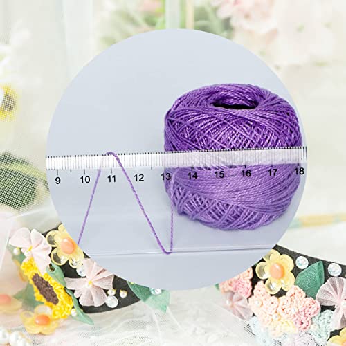 Image of Soft 20 Colors Classic Crochet Thread 20 Pack,100% Cotton (Cornflower Blue-553-3838)