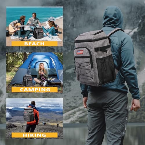 Image of 25L Insulated Cooler Backpack Water-Resistant Molle Cooler Bag for Camping