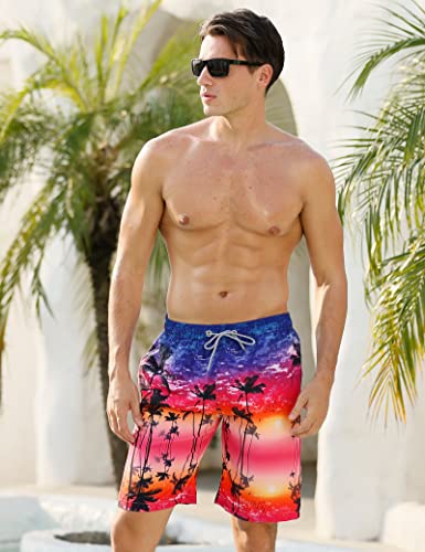 Image of BOJIN Mens Swim Trunks 9 inch Quick Dry Stretch Swim Shorts Mesh Lining Bathing Suits Swimwear Beach Shorts with Pockets
