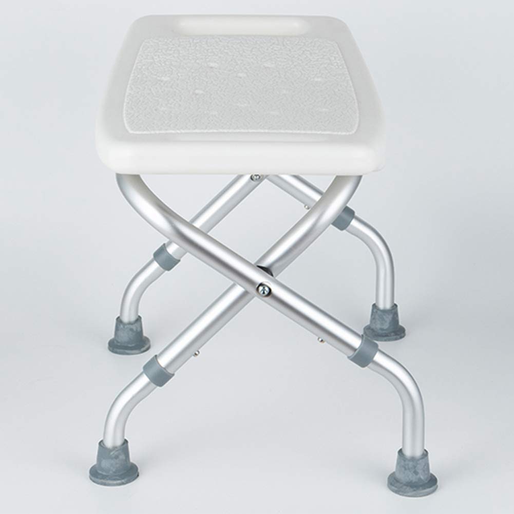 Asiento de Ducha Plegable con Reposabrazos y Pies Antideslizantes,Taburete de Baño de Altura Ajustable,Brindar Asistencia para Ancianos y Discapacitados