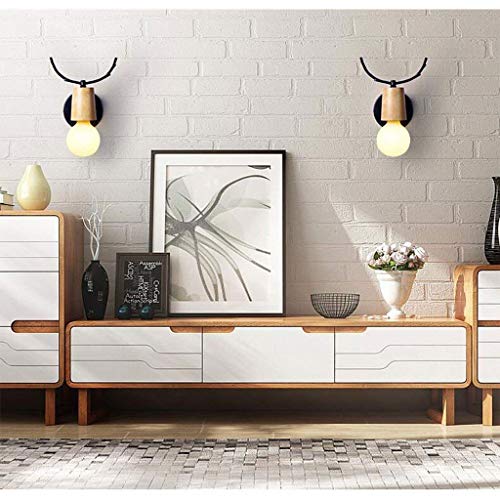 Lampe murale cerf noir veilleuse lit escalier couloir balcon salon
