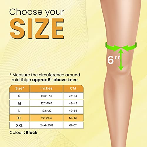Image of AGARO Hinged Knee Wrap With Open Patella, Rigid Biaxial Hinge Knee Brace for Joint Pain Relief, Workout, Arthritis & Ligament Tear, Neoprene, Knee Cap for Men & Women, XL, Black