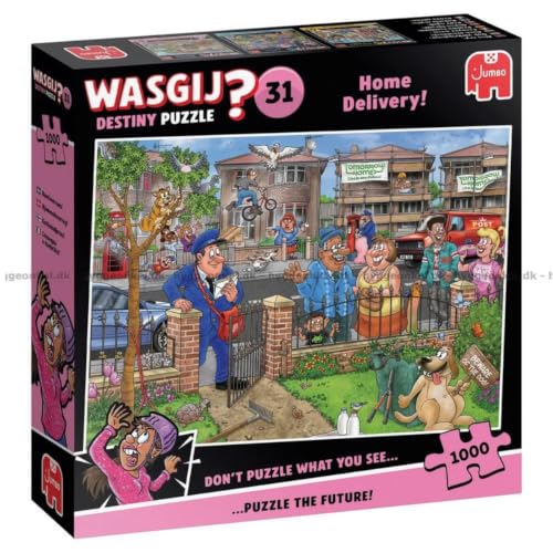 Wasgij Destiny 31 Lieferung frei Haus! Anspruchsvolles & Kniffliges 1000-Teile-Puzzle für Erwachsene FSC-zertifizierte Materialien Einzigartiges Geschenk für Weihnachten und Geburtstag - Jumbo