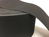 5 INCH Military Elastic Webbing MIL-W-5664 BLACK MilSpec - Per Yard