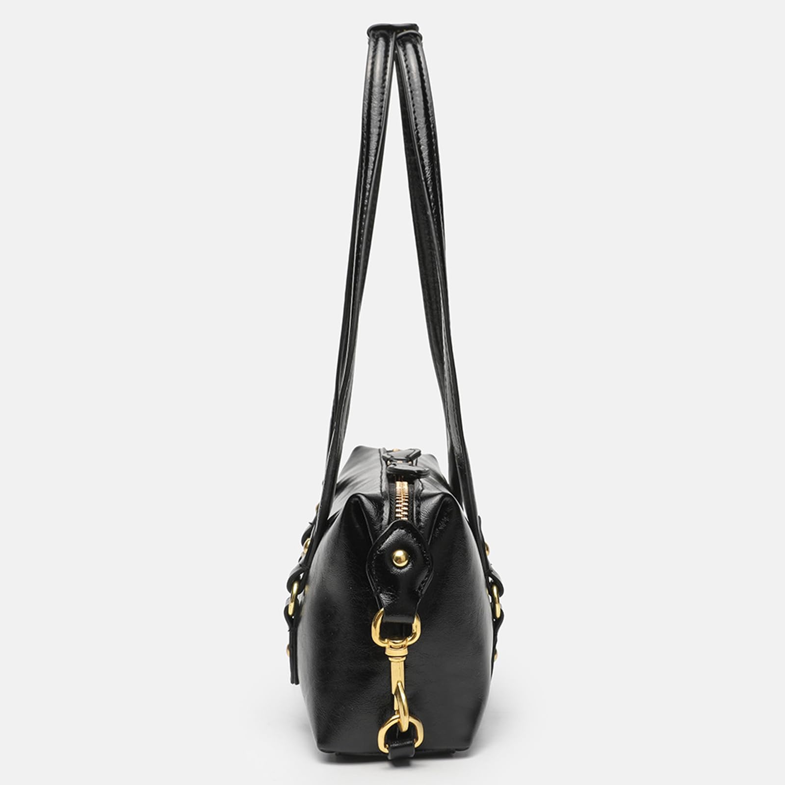 Bolso de mano de piel sintética de gran capacidad para mujer, con asa superior, con cremallera, adecuado para la oficina diaria y salidas