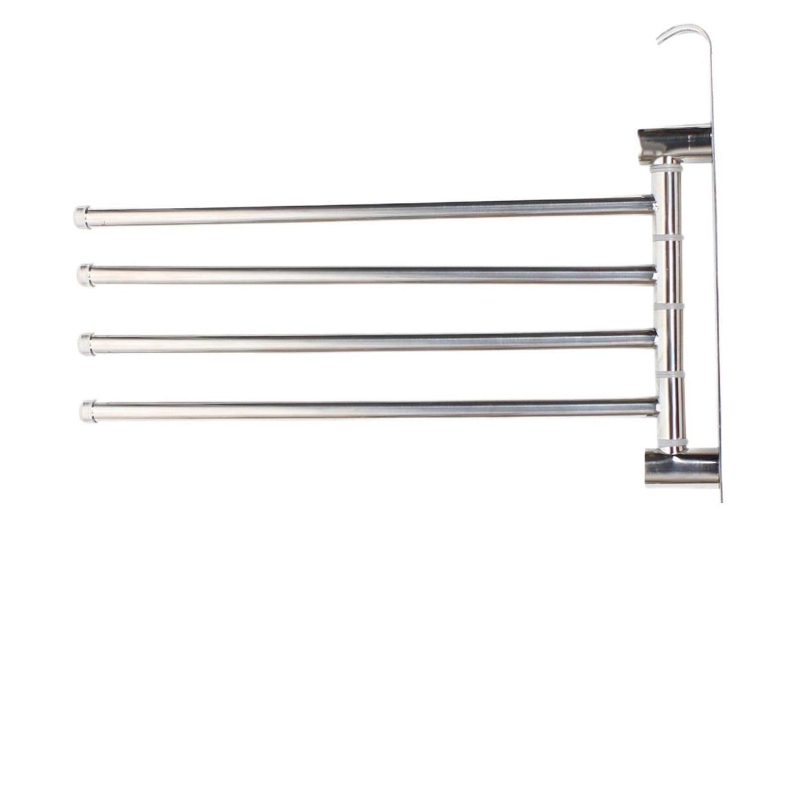 Bathroom Towel Rail Rack Holder Stainless Arm Wall Hanger Movable Shelf 304 Steel Rotating For DIY Tools