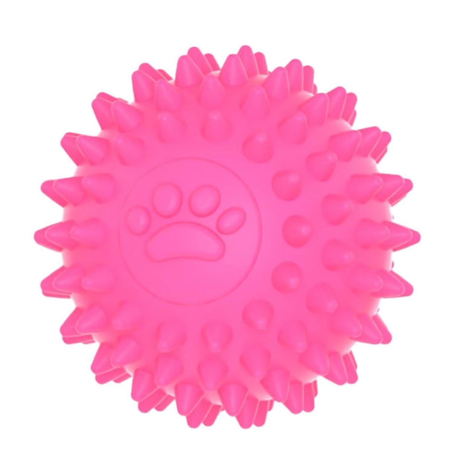 Dogs Toy Spiky Ball No Squeak Chew Toy Long Lasting Dog Toy Balls for Aggressive Chewers Dogs Puppy Teething Training Spiky Rubber Ball for Aggressive Heavy Chewers,Toy Balls | rose red