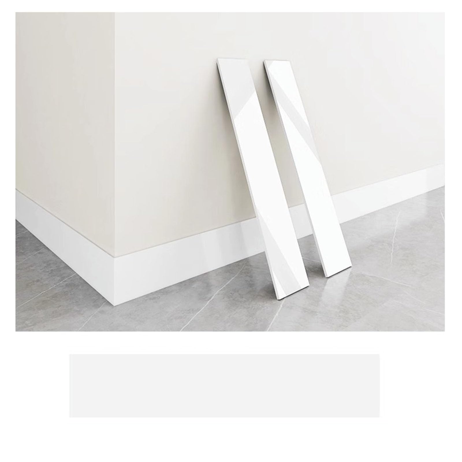 5 sztuk elastycznej listwy przypodłogowej 10 cm x 60 cm samoprzylepna winylowa listwa ścienna, odklejana i przyklejana listwa ścienna/Camel(Bright White)