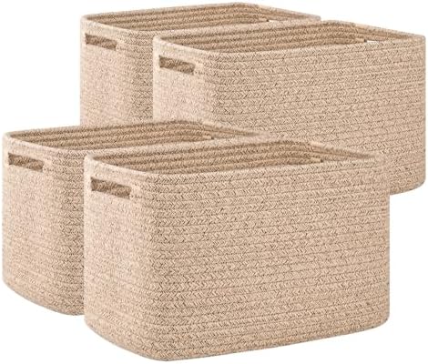 OIAHOMY 4 Pack Storage Baskets for Organizing, Cube Storage Bins ...