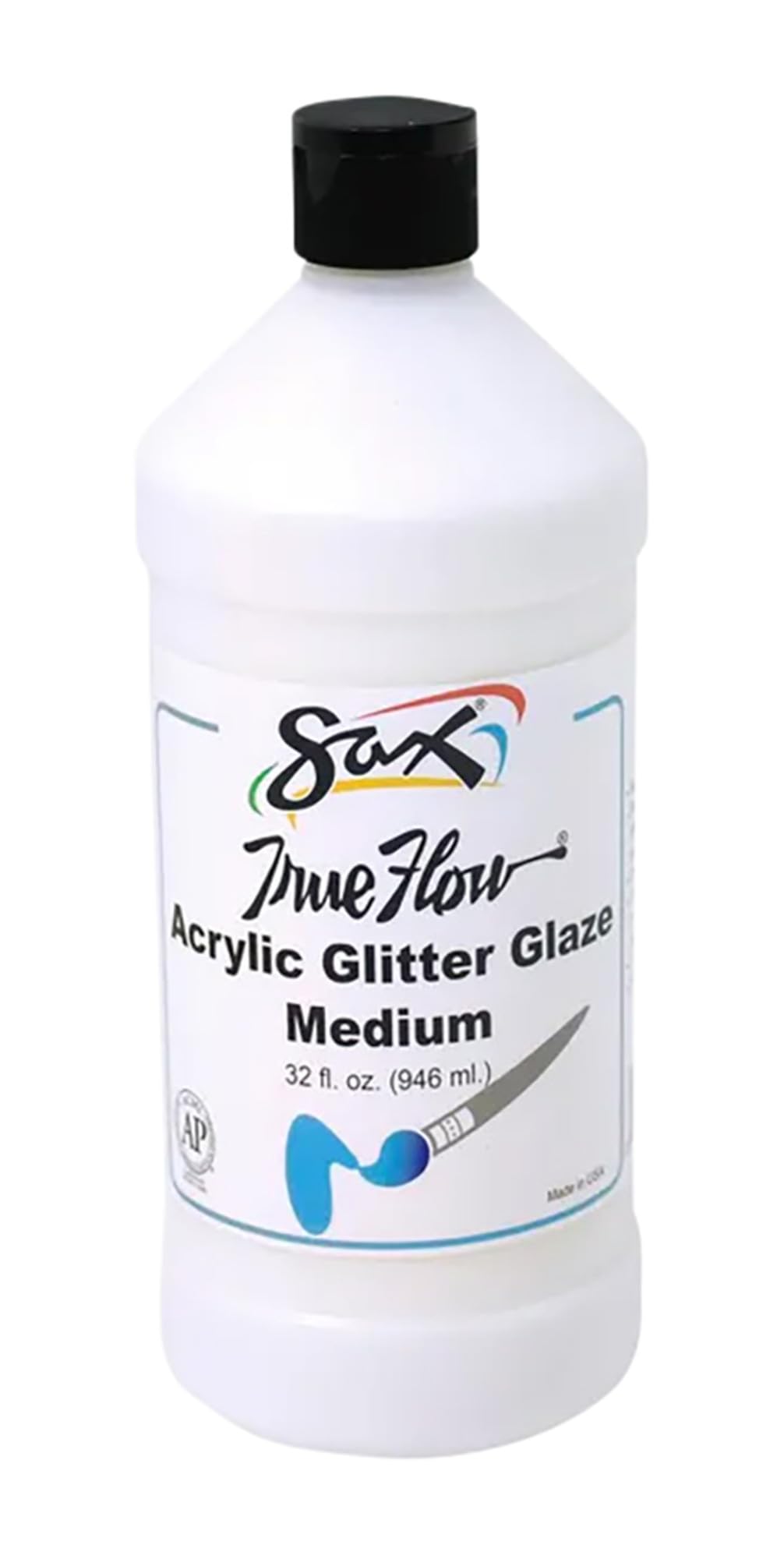 True Flow Acrylic Medium, Glitter Glaze, 1 Quart