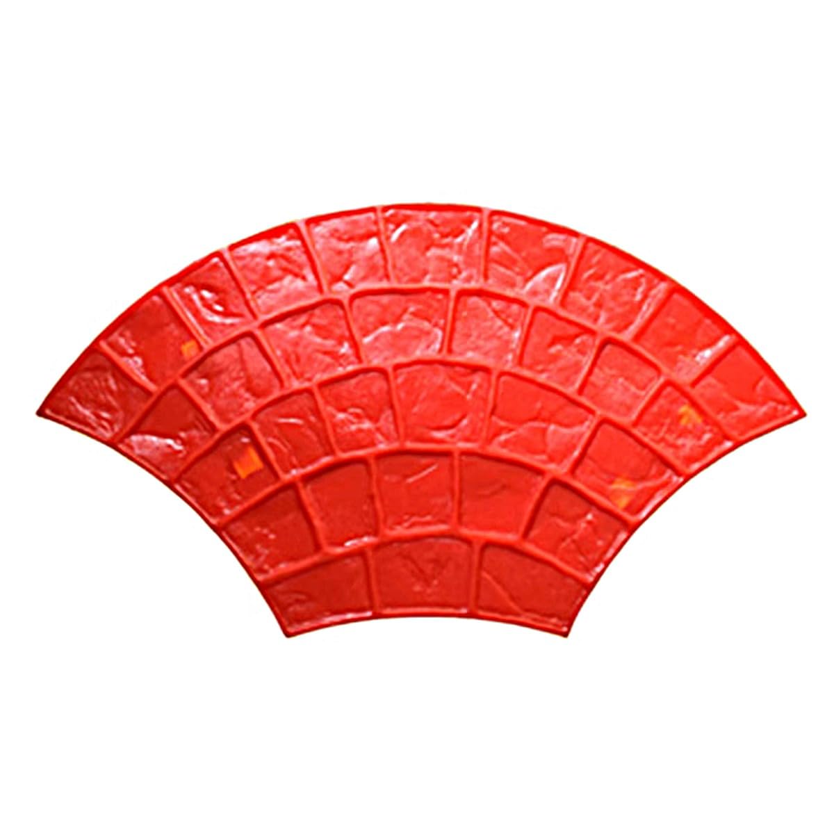 JYBNBBE 6 Types of Fan-Shaped Concrete Stamps, Polyurethane Concrete Seamless Stamp Mat, Floor Imprint Mold with Handles,D (D)