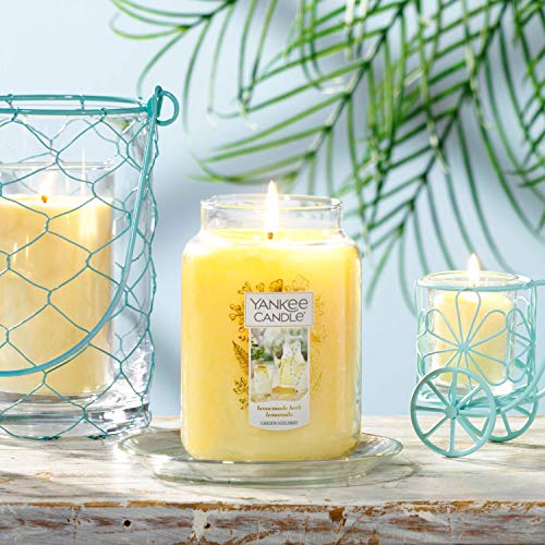 Yankee Candle Homemade Herb Lemonade Scented, Classic 22oz Large Jar Single Wick Candle, Over 110 Hours of Burn Time