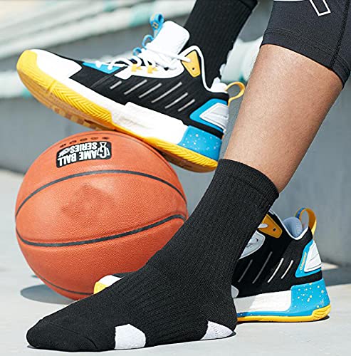 Fraobbg 4Pack Men's Basketball Sock Cushion Athletic Long Sports Outdoor Socks Compression Sock #TOP1