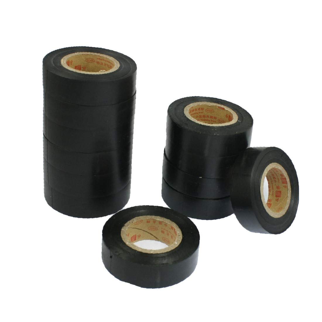 Dichtungsstreifen Kessel Streifenband Dichtmittel, 12 Rollen 17 mm breites Isolationskleber Elektrikklebeband schwarz 10m 32,8ft (Color : Multiple Colors, Size : Medium)
