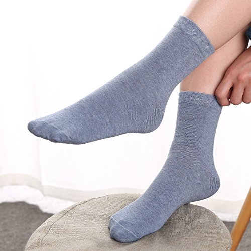 Image of K-LORRA Cotton Crew Socks For Women and Men 6 Pack | Travel Pack,Casual and Dress,Less Pressure,Holding Up Well,Colorfast,Skin Friendly
