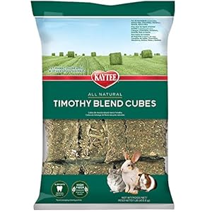 Kaytee Timothy Hay Blend Cubes for Pet Rabbits, Guinea Pigs, Chinchillas, and Other Small Animals, 1 Pound