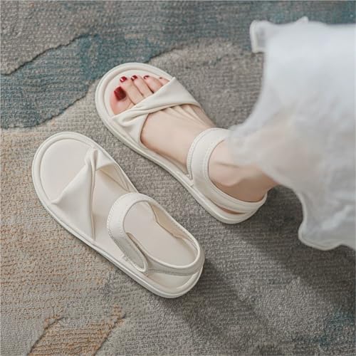 Women's Flat Sandals Open Toe Leather Sandals Lightweight Comfort Slingback For Daily Wedding Work Party Dressy Prom3