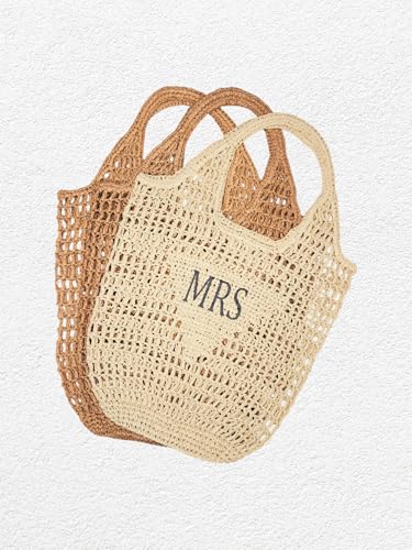 Bolso de playa grande tejido para mujer miniatura 7