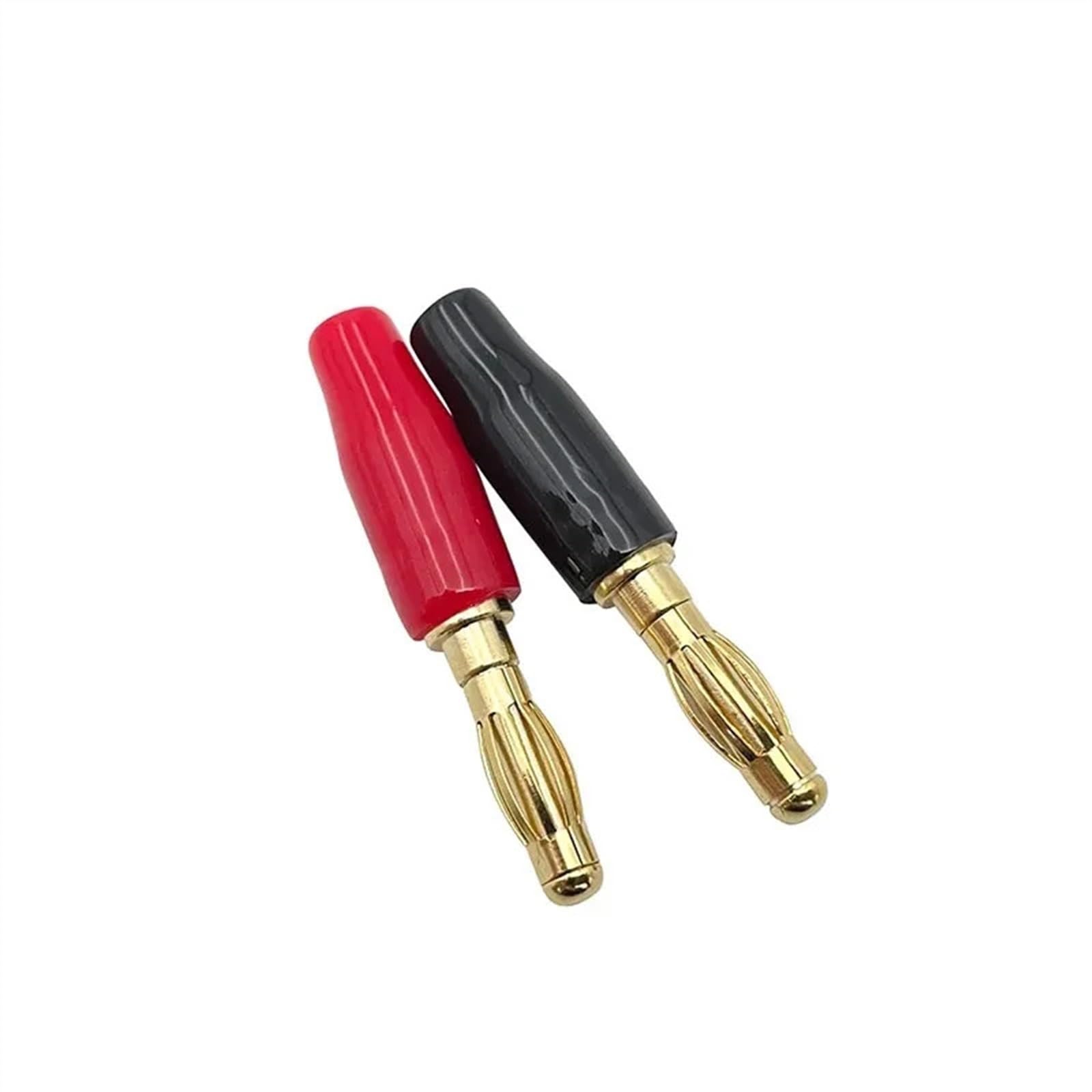 Connecteurs fiche Banane 4mm, 20 pièces, Broche en cuivre plaqué Or(20 Red)