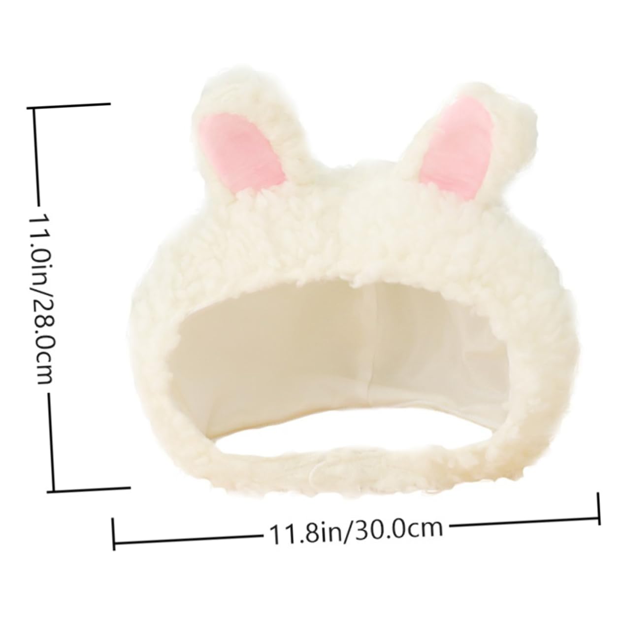 Holibanna Fashion Ear Plush Hat for Women Warm Cap Creative Design for Autumn Easy to Outfits Lightweight Portable Fashion Accessory White