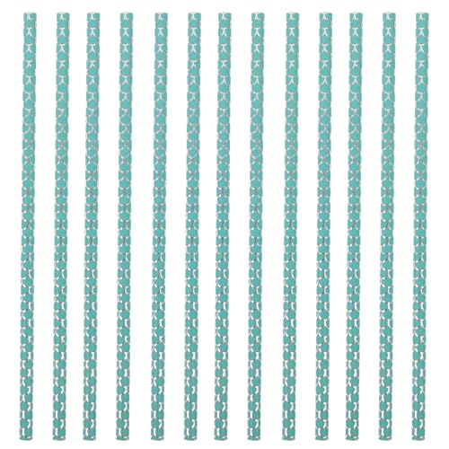 Pitillos de papel biodegradables celeste 100 pcs miniatura 1