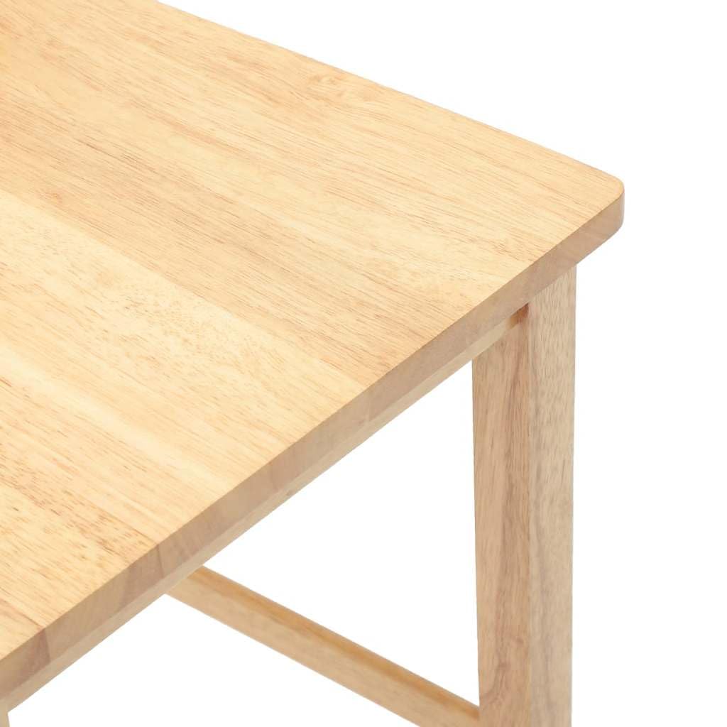 vidaXL Tabourets de Bar 2 pcs Naturel Bois Massif d'hévéa
