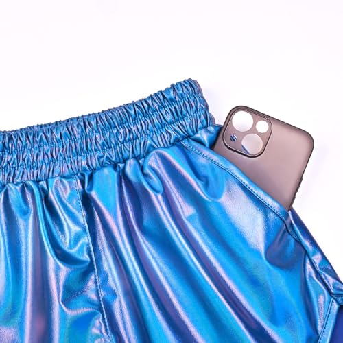 Image of Perfashion Girls Metallic Shorts Sparkly Shiny Hot Pants Gold /Silver /Pink Outfit