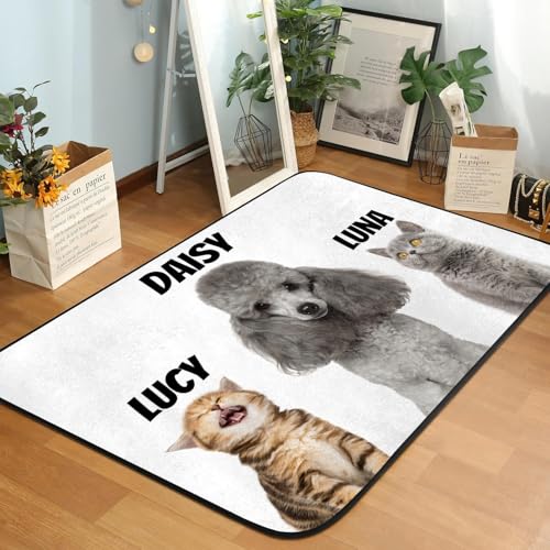 Tapete personalizado para mascotas con foto y nombre 45x61 cm miniatura 7