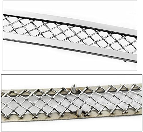 Front Bumper Stainless Steel Mesh Lower Grille Grill Insert Chrome 2pcs Set Compatible with 2005-2007 Magnum