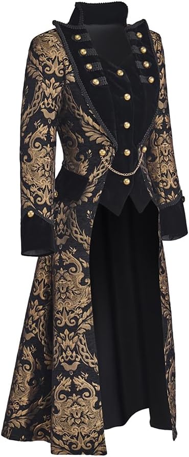 Women's Renaissance Gothic Coat Medieval Pirate Steampunk Vest Jacket Victorian Tailcoat Frock Coat