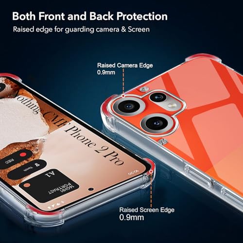 Image of Jkobi Shockproof Crystal-Clear Back Cover for Nothing CMF Phone 2 Pro (Anti Yellow Case | Drop & Camera Protection | Hard Polycarbonate)